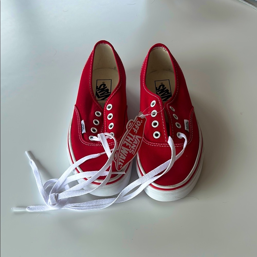 Vans Authentic Lace Up Shoe Red 7.5W / 6.0M